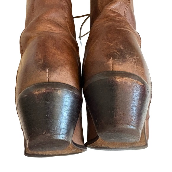 Vintage Acne 90’s Rihianon Lace Up Western Boots, Sz 10 - Picture 9 of 16